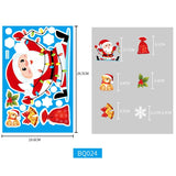 Christmas Gift Christmas Sticker Santa Claus Xmas Elk Snowflake Faceless Doll Window Stickers Merry Christmas Feliz Navidad Decor For Home 2022