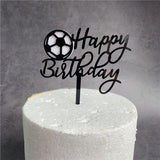 Passion Football Theme Party Soccer Cupcake Topper Flags Decoration Happy Birthday Cake Toppers Boy Kids Birthday Party Supplies