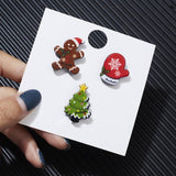 Christmas Gift 3pcs/set Merry Christmas Brooches Christmas Socks Christmas Tree Elk Enamel Badge Small Brooch Women Fashion Party Jewelry Gifts