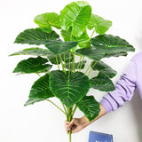 Christmas Gift 75cm 24 Heads Large Artificial Monstera Tropical Plants Fake Palm Tree Leaves Plastic Jungle Foliage for Home Garden Decoration