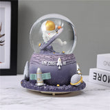 Christmas Gift Astronaut Crystal Ball Music Piaoxue Music Desktop Gift Decoration Bedroom Decor Night Lamp Bedroom Bedside Table Lamp