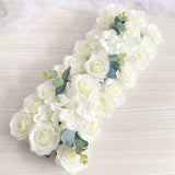 Wedding Road Cited Flowers Silk Rose Peony Hydrangea DIY Arched Door Flower Row Window T Station Wedding Decoration 50cm