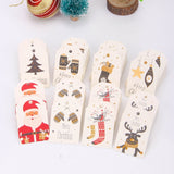 50PCS  DIY Kraft Tags Merry Christmas Labels Gift Wrapping Paper Hang Tags Santa Claus Paper Cards Christmas Party Supplies