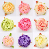 10pcs High Simulation Core Peony Flower Head Silk Flower DIY Wedding Flower Wall Background Decoration Silk Rose