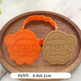 Christmas Gift Christmas Cookie Plunger Cutters Fondant Cake Mold Biscuit Sugarcraft Cake Decorating Tools