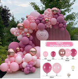 Christmas Gift Pink Balloon Garland Arch Kit Chrome Gold Latex Ballon Birthday Party Decor Kids Wedding Birthday Ballon Baby Shower Girl Decor