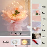 LED Luminous Balloon Rose Bouquet Artificial dried flowers Birthday Decoration Valentine's Day Led Light Balloon Artificial Rose