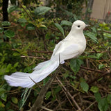 Christmas Gift 10PCS Fake Bird,White Doves Artificial Foam Feathers Birds With Clip,The Pigeon DIY Decorations For Wedding,Christmas,Home