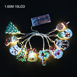 1.6m 10Led Christmas Decorations Santa Claus Xmas Tree LED String Lights Garland Xmas Tree Ornament Festival Decoration for Home