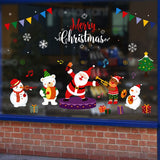 Merry Christmas Tree Santa Claus Snowman  Window Paste Sticker Winter  New Year Party Xmas Home Decoration Noel Natal Kerst