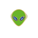 Alien ring cute rings for women female punk style jewelry hip hop jewellry