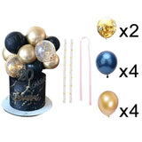 10PCS/PACK 5 Inch Balloon Cake Topper Metallic Confetti Latex Balons For Birthday Baby Shower Wedding Jungle Party Decoration