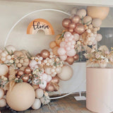 147pcs Doubled Cream Peach DIY Balloon Garland Rose Gold Arch Kit Apricot Birthday Wedding Baby Shower Anniversary Party Decor