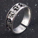 Christmas Gift NEW Charm Stainless steel Odin Norse Viking Amulet Rune MEN Ring fashion words Retro Jewelry Gifts Adjustable