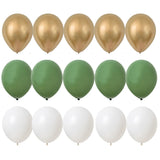 Christmas Gift 15/20pcs 10inch Balloon Kit Avocado Green White Gold Confetti Balls Birthday Wedding Jungle Party DIY Decoration Home Supplies