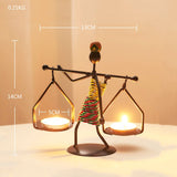 Home Decoration Accessories Creative Candle Holder Iron Kitchen Restaurant Romantic Candlestick Christmas Halloween Bar Party