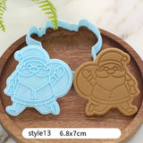 Christmas Gift Christmas Cookie Plunger Cutters Fondant Cake Mold Biscuit Sugarcraft Cake Decorating Tools