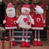 Christmas Gift 1/3PCS Snowman Elk Merry Christmas Big Dolls Tree Decor New Year Ornament Deer Santa Claus Standing Doll Decoration Gift for Kid