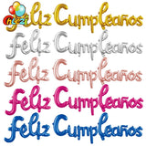 Christmas Gift Spanish Happy Birthday Letters Balloons Lowercase Conjoined Alphabet Foil Globos Birthday Party Decoration Banner Baby Shower