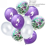 1Set Mermaid Birthday Party Balloons Plates Cups Hanging Jellyfish Lantern For Kids Birthday Party Decoration Home DIY Supplies