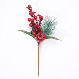 1Pcs Christmas Decor Artificial Flower Stamens Pearl Branches Mixed Berry For Wedding Decoration DIY Gift Box Craft Fake Flowers