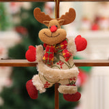 Christmas Gift 4Pcs/Set Dancing Santa Claus Merry Christmas Ornaments Xmas Tree Hanging Toy Doll Decorations Home Decor Old Man Present Navidad