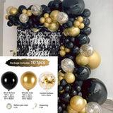 Cifeeo Black Gold Balloon Garland Arch Kit Confetti Latex Balloon 30th 40th 50th Birthday Party Balloons Decorations Adults Baby Shower