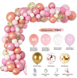 Christmas Gift Pink Balloon Garland Arch Kit Chrome Gold Latex Ballon Birthday Party Decor Kids Wedding Birthday Ballon Baby Shower Girl Decor