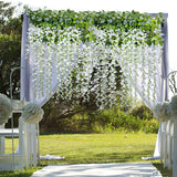 Cifeeo Christmas Gift 12Pcs / Wisteria False Silk Wreath Arch Wedding DIY Family Garden Office Party Decoration Pendant Wall Decoration