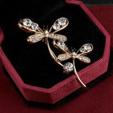 ZOSHI Fashion Jewelry Gold color Brooch Pins Austria Crystals Imitation Pearl Flower Brooch Wedding Accessories Vintage