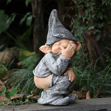Cifeeo  Naughty Garden Funny Gnome Statue Elf Out The Door Home Yard Decor Resin Crafts Miniature Dwarf Figurine Statue Wacky Gift