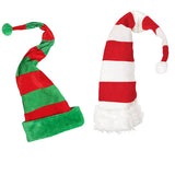 Christmas Gift 1PC Funny Party Hats Christmas Hats Long Striped Felt Plush Elf Hat Holiday Theme Hats Christmas Party Accessory U3