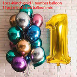 Kids 1st Birthday Decor Balloon Boy Girl Baby Shower Decor Balls Child One Year First Birthday Anniversary Party Decorations