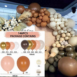 Cream Coffee Khaki Brown Birthday Balloons Garland Arch Kit Latex Globos Baby Shower Supplies Birthday Wedding Party Decorations