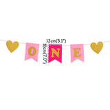 WEIGAO 1st Birthday Party Photo Garland Baby Shower First Birthday Girl Boy Party Monthly Picture 1-12 Months Photo Props 1 Year