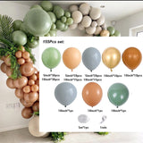 178Pcs/set Coffee Skin Color Balloons Brown Coffee Skin Balloon Arch Garland for Wedding Birthday Party Decor Supplies Baby Show
