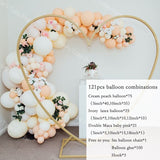 Christmas Gift 121pcs Cream Peach Balloon Garland Double Maca Baby Pink Balloons Arch Ivory Globos Baby Shower Birthday Party Weddling Decor