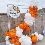 CIFEEO 136pcs Matte Orange Balloons Garland Arch White Latex Globos Anniversary Wedding Backdrop Birthday Party Decor Baby Shower