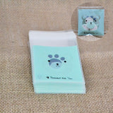 100Pcs Christmas Cookie Candy Package Gifts Bag DIY Self Adhesive OPP Bags For Xmas Home Party Packing Decoration Baking Supply