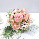 A Bunch of Beautiful Artificial Peony Roses Silk Flowers DIY Home Garden Party Wedding Decoration Home Decore  Living Room