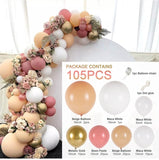Rose Gold Balloon Arch Garland Kit Wedding Birthday Baloon Birthday Party Decor Kids Baby Shower Latex Confetti Ballon