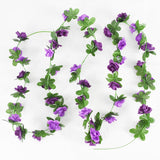1pcs 240cm Wisteria Artificial Silk Rose Flowers Ivy Vine Green Rattan Garland for Wedding Decoration Home Garden Supplies