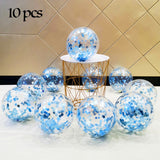 Back  To School Cifeeo 10/20 Rose Confetti Latex Transparent Balloons Metallic Confetti Ballon Baby Shower Kids Birthday Party Wedding Decoration Ball