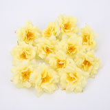 Cifeeo 10PCS 5.5cm Artificial Flower Head Silk Rose Orchid For Wedding Decoration Party DIY Wreath Gift Scrapbooking Craft Fake Flower