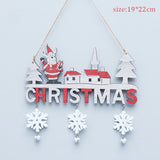 Christmas Gift Wooden Christmas Door Hanging Oranments Wall Xmas Dec Merry Christmas Decor For Home 2021 Happy New Year Naviidad Door Pendants