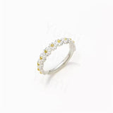 Daisy Rings for Women Cute Flower Ring Adjustable Ring Open Rings Cute Silver Color Ring Accessories Jewelry