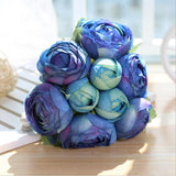 Christmas Gift 1 Bouquet Artificial Rose Bouquet Decorative Silk Flowers Bride Bouquets for Wedding Home Party Decoration Wedding Supplies1