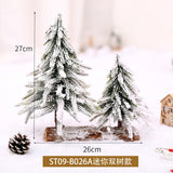 Christmas Gift New Year Artificial PE Mini Christmas Tree Ornament Tabletop Xmas Pine Trees Home Office Decoration Shopping Mall Festive Decor