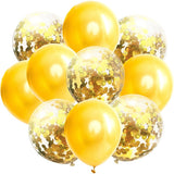 Cifeeo  10Pcs Star Confetti Balloon Metallic Confetti Latex Transparent Ballon Baby Shower Birthday Party Wedding Decoration Ball Globos