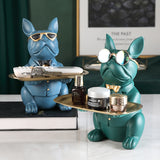 Cifeeo Cool Bulldog,Statue,Table Decoration,Fashion Sculpture,Home Room Decor,Multifunction,Desk Storage,Figurine Miniature,Coin Bank